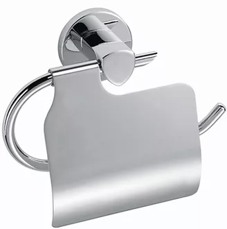 Paper holder with lid chromed