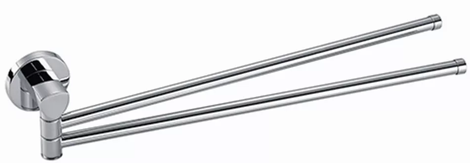 Swivel towel holder chromed