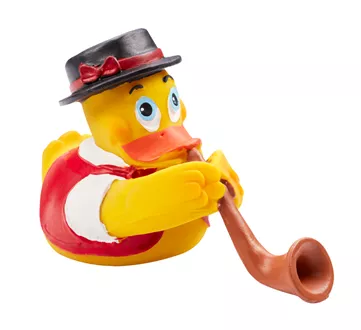 Canard de bain cor des alpes jaune